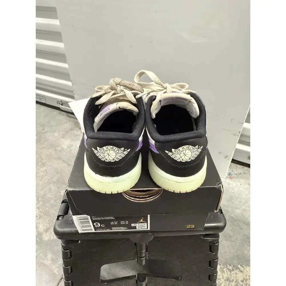 Nike Air Jordan 1 Retro Low OG Black Raspberry Size 9C - HF0412 001 Sneakers